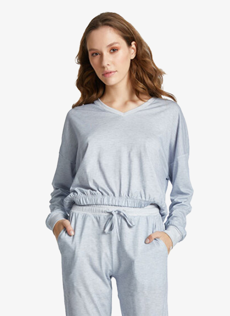 Kadın Pijama Üstü 60335 - Mavi - 1