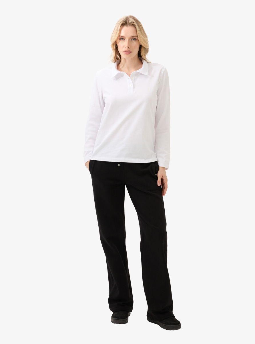 Kadın Polo Yaka T-Shirt 60582 - Beyaz - 4