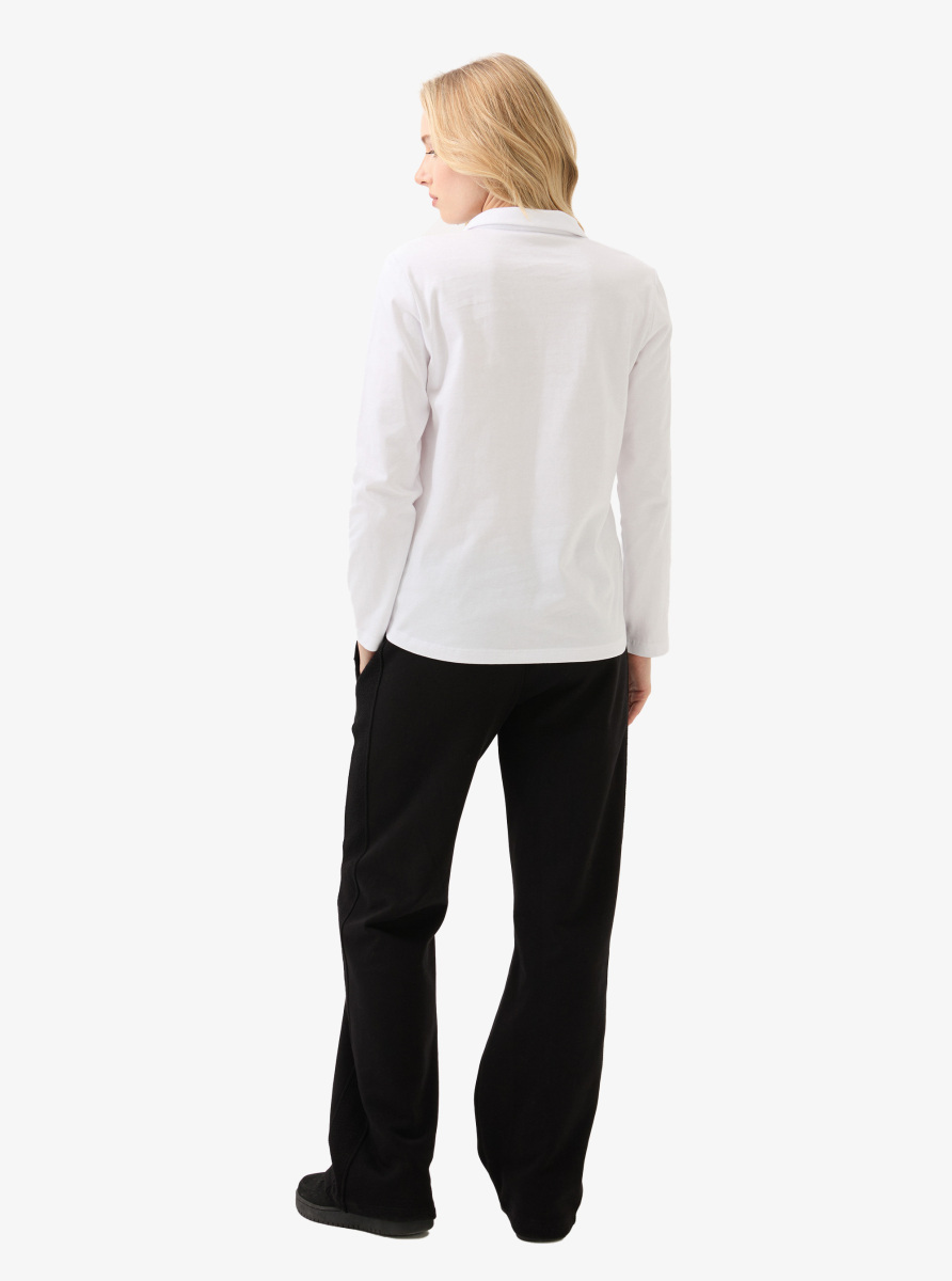 Kadın Polo Yaka T-Shirt 60582 - Beyaz - 6