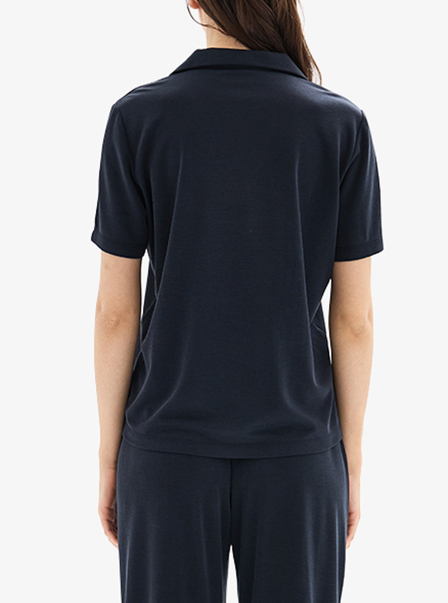 Kadın Polo Yaka T-Shirt 60623 - Siyah - 2