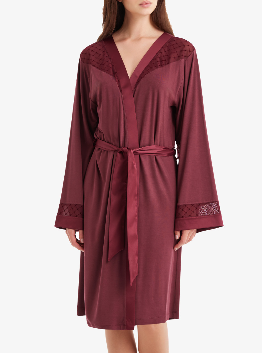 Kadın Sabahlık 51603 - Bordo - Blackspade