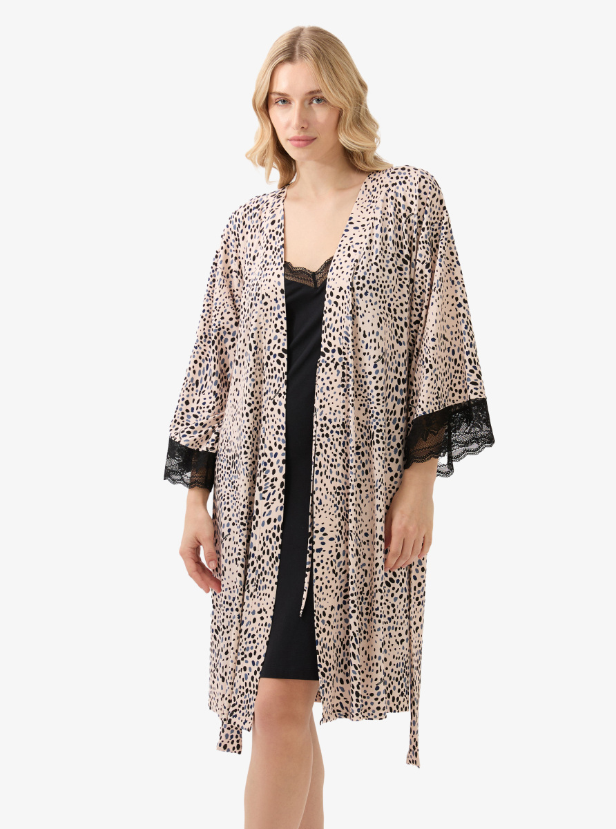 Kadın Sabahlık 51914 - Baskılı - Blackspade (1)