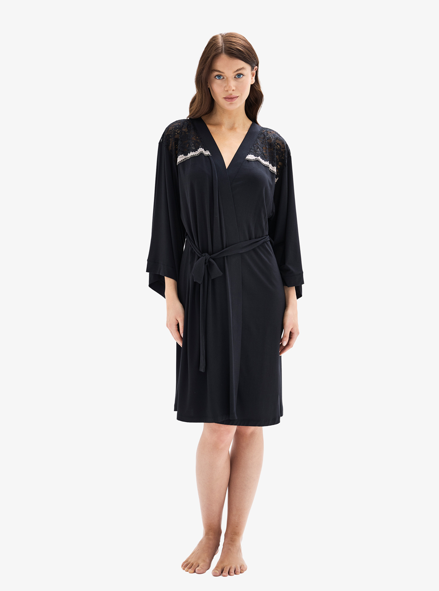 Kadın Sabahlık 52000 - Siyah - 3