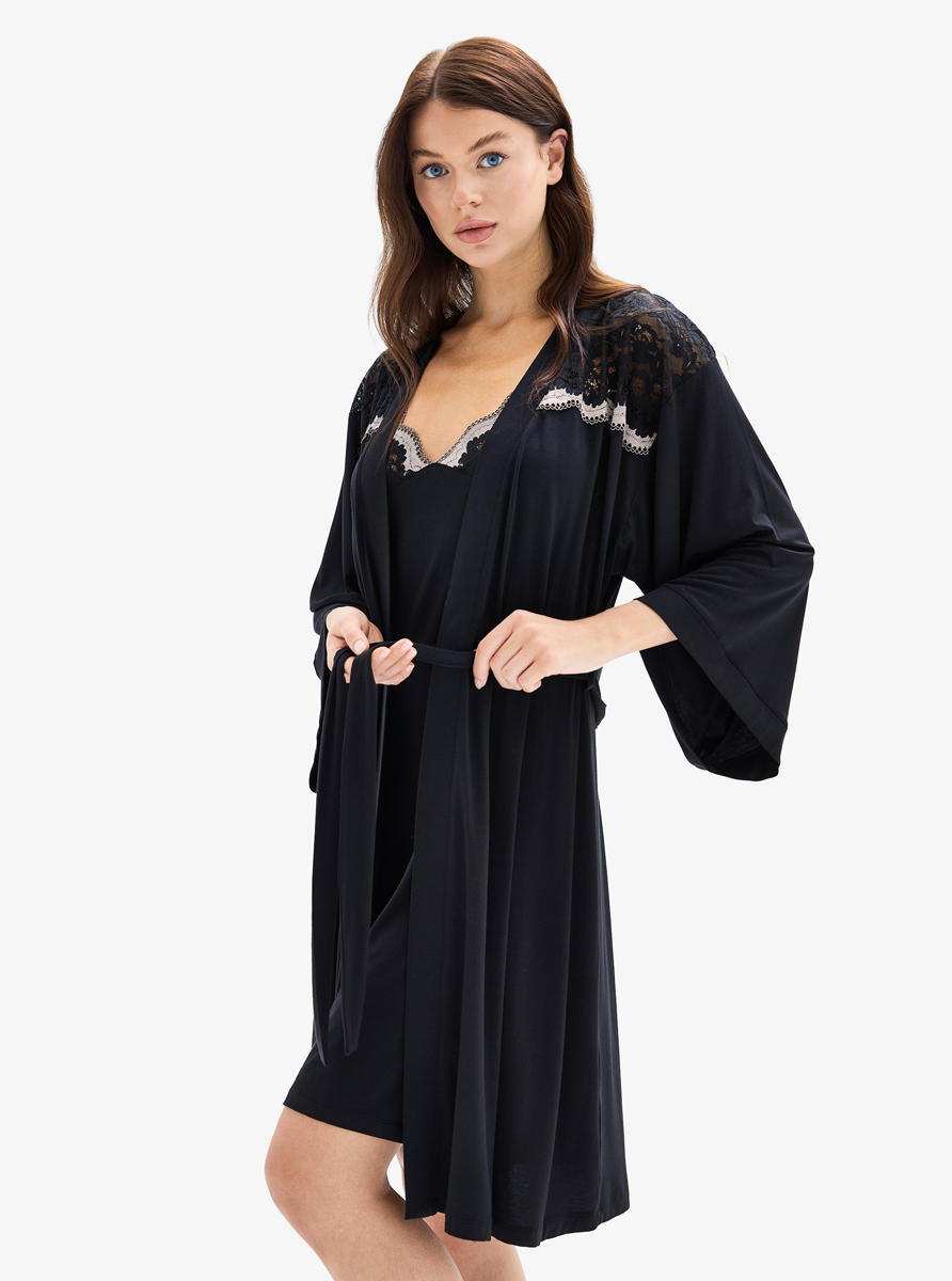 Kadın Sabahlık 52000 - Siyah