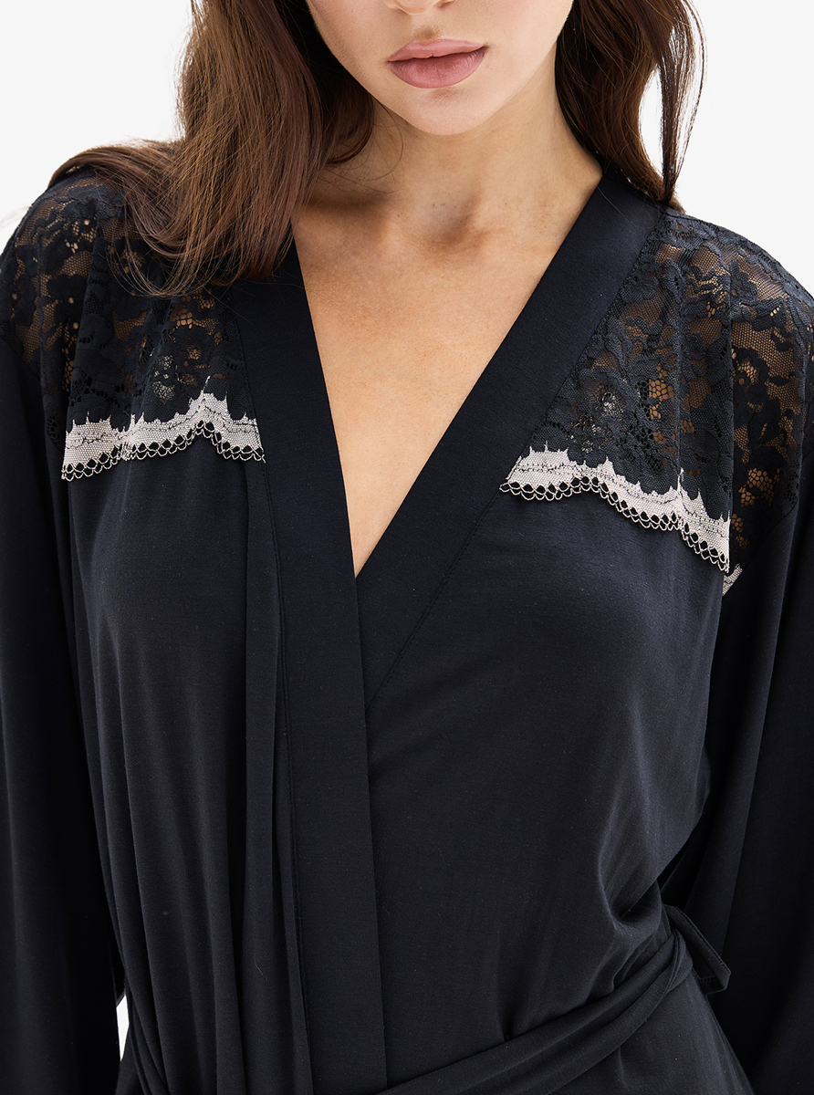 Kadın Sabahlık 52000 - Siyah - 7