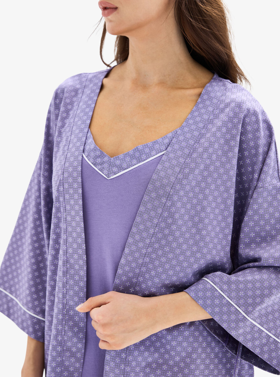 Kadın Sabahlık 52039 - Mor - 3