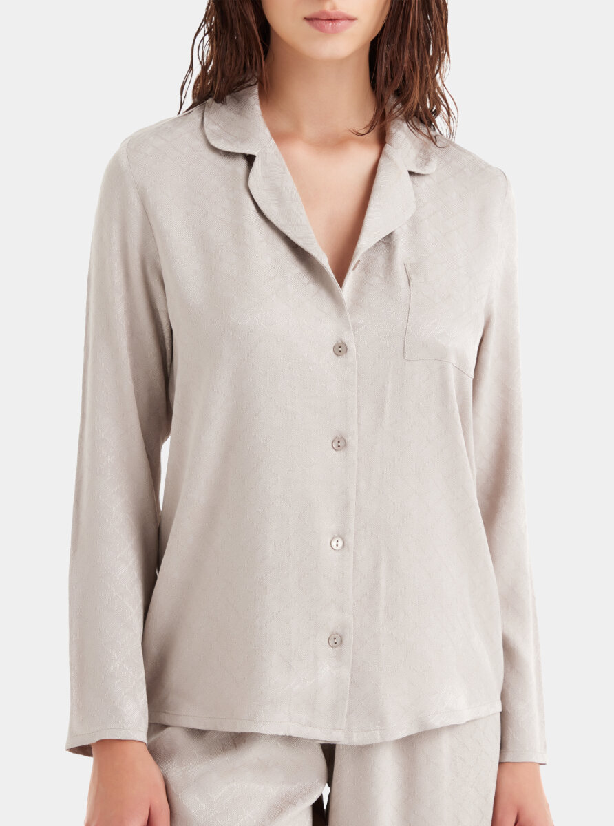 Kadın Saten Pijama Takımı 60488 - Krem - Blackspade (1)