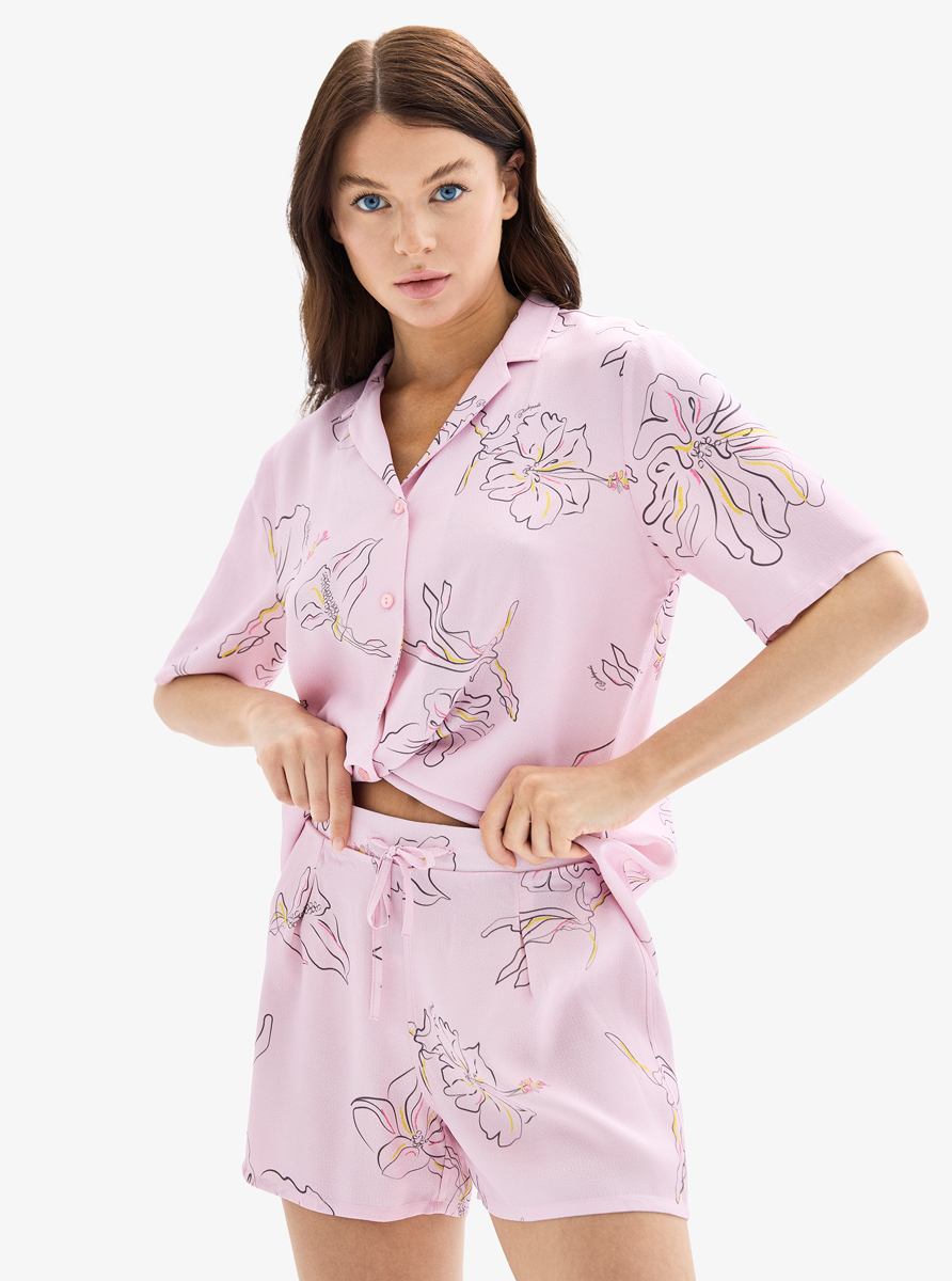 Kadın Şort Pijama Altı 52024 - Desenli - 4