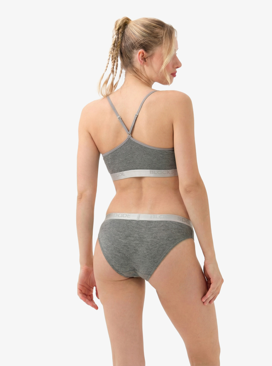 Kadın Spor Sütyen Silver 1631 - Gri Melanj - Blackspade (1)