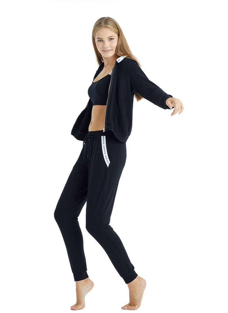 Kadın Sweatshirt 50845 - Siyah