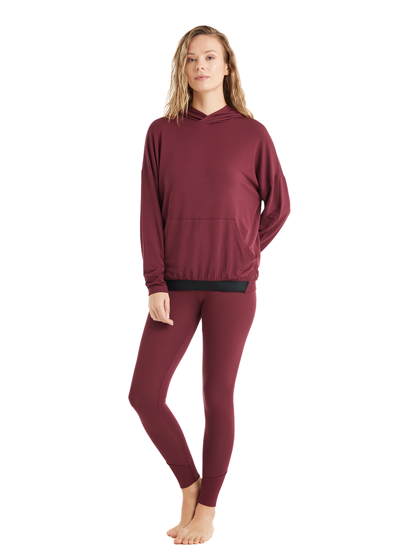 Kadın Sweatshirt 51640 - Bordo - 3