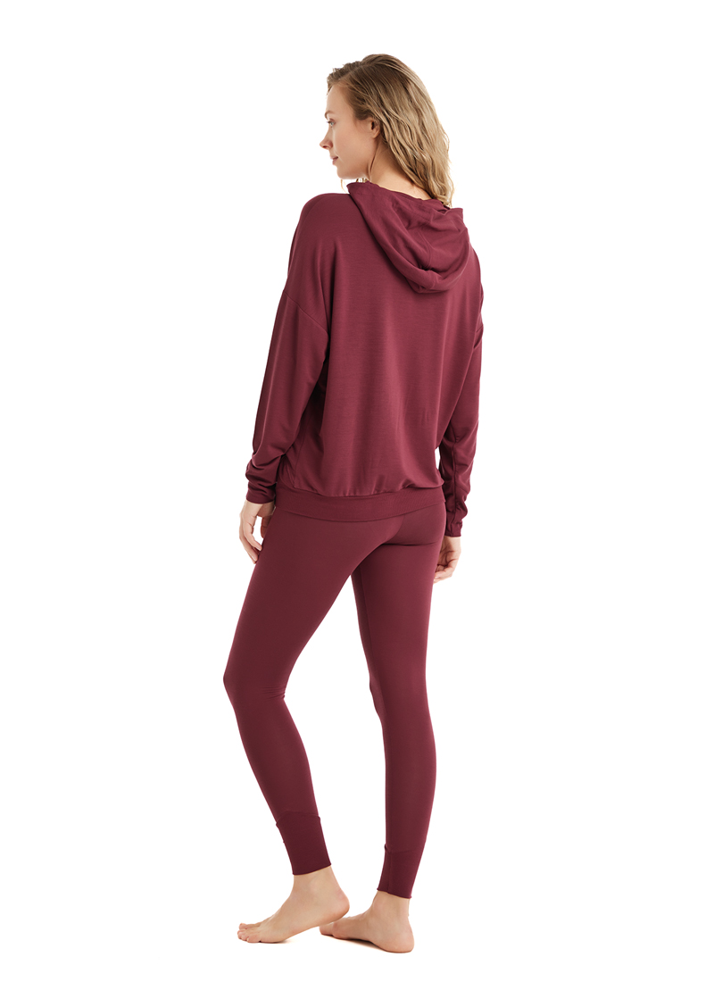 Kadın Sweatshirt 51640 - Bordo - 4