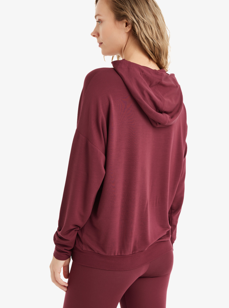 Kadın Sweatshirt 51640 - Bordo