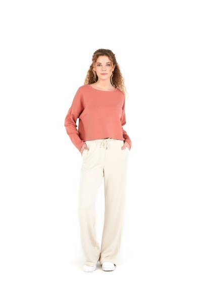 Kadın Sweatshirt 60036 - Kiremit Rengi - 2