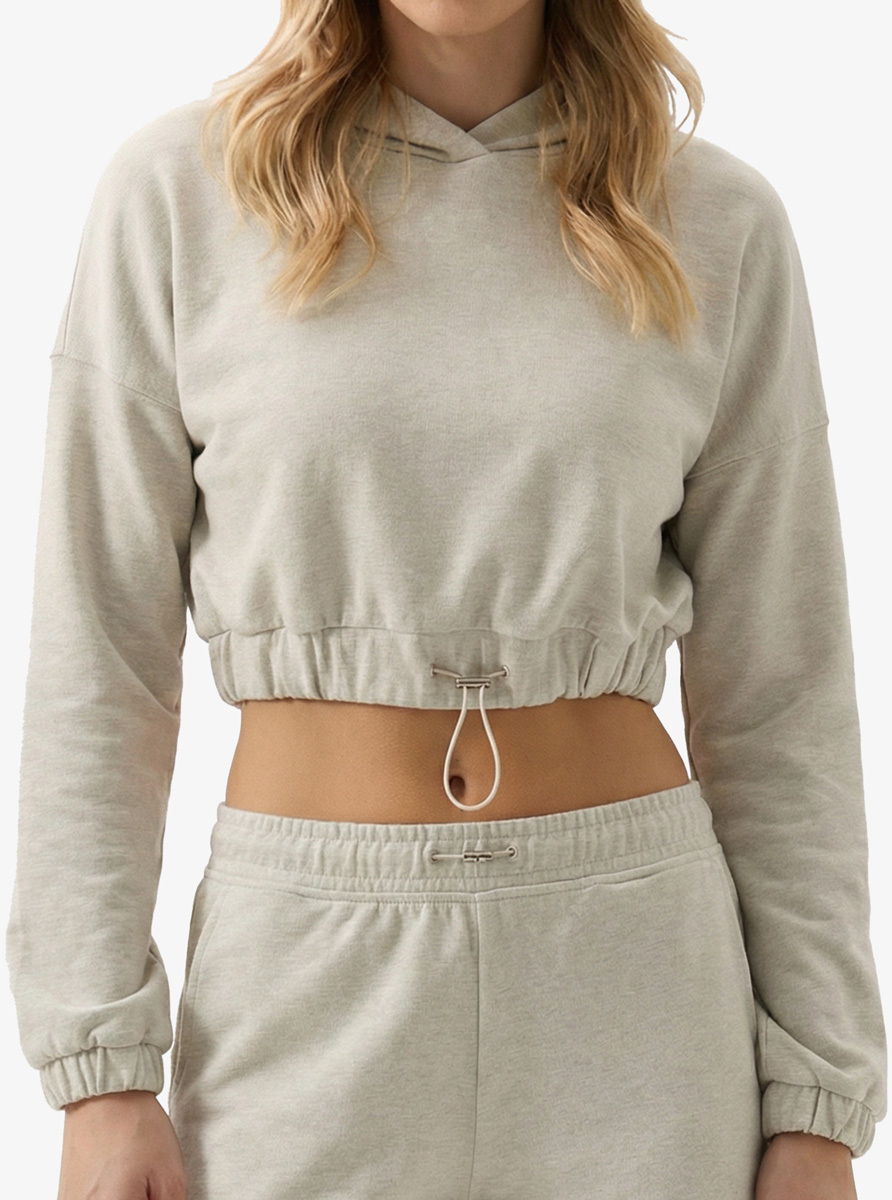 Kadın Sweatshirt 60148 - Bej - Blackspade