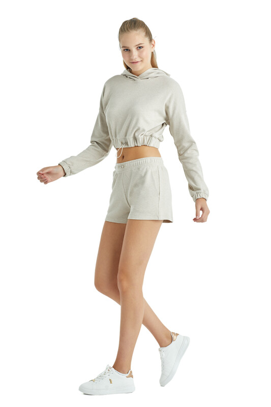Kadın Sweatshirt 60148 - Bej - 3