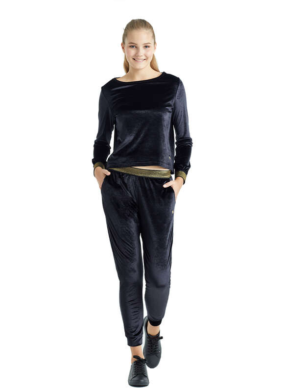 Kadın Sweatshirt 60156 - Siyah - 1