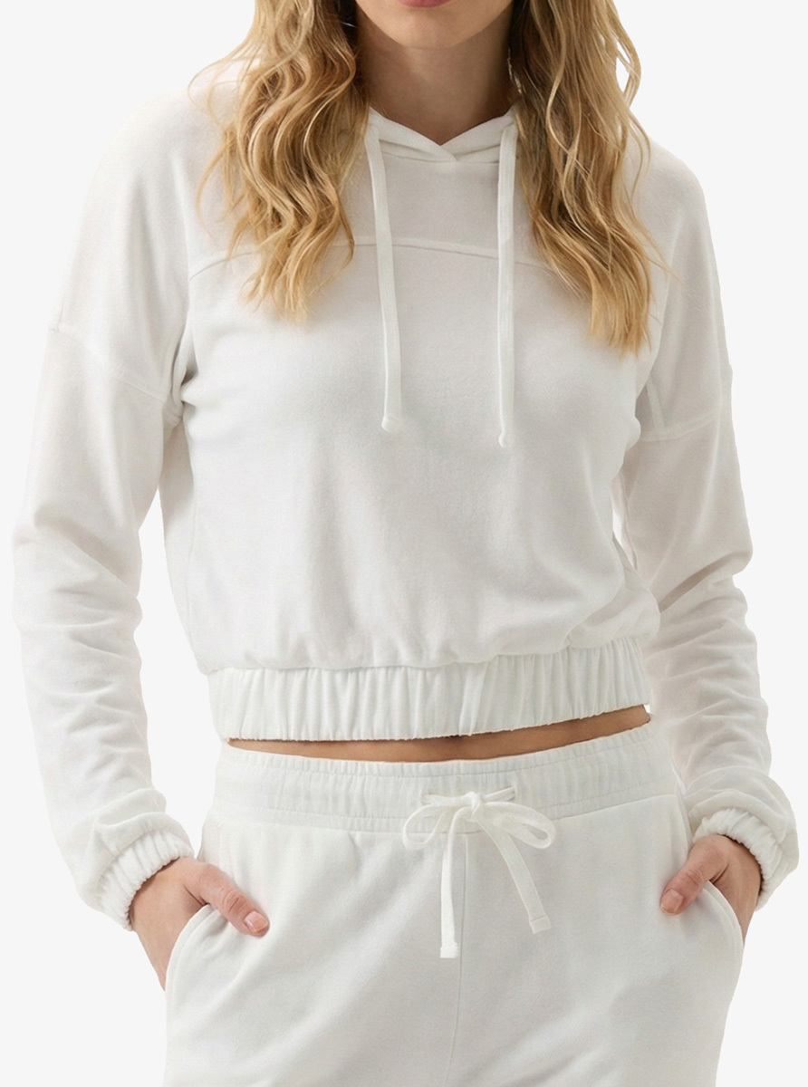 Kadın Sweatshirt 60308 - Beyaz - Blackspade