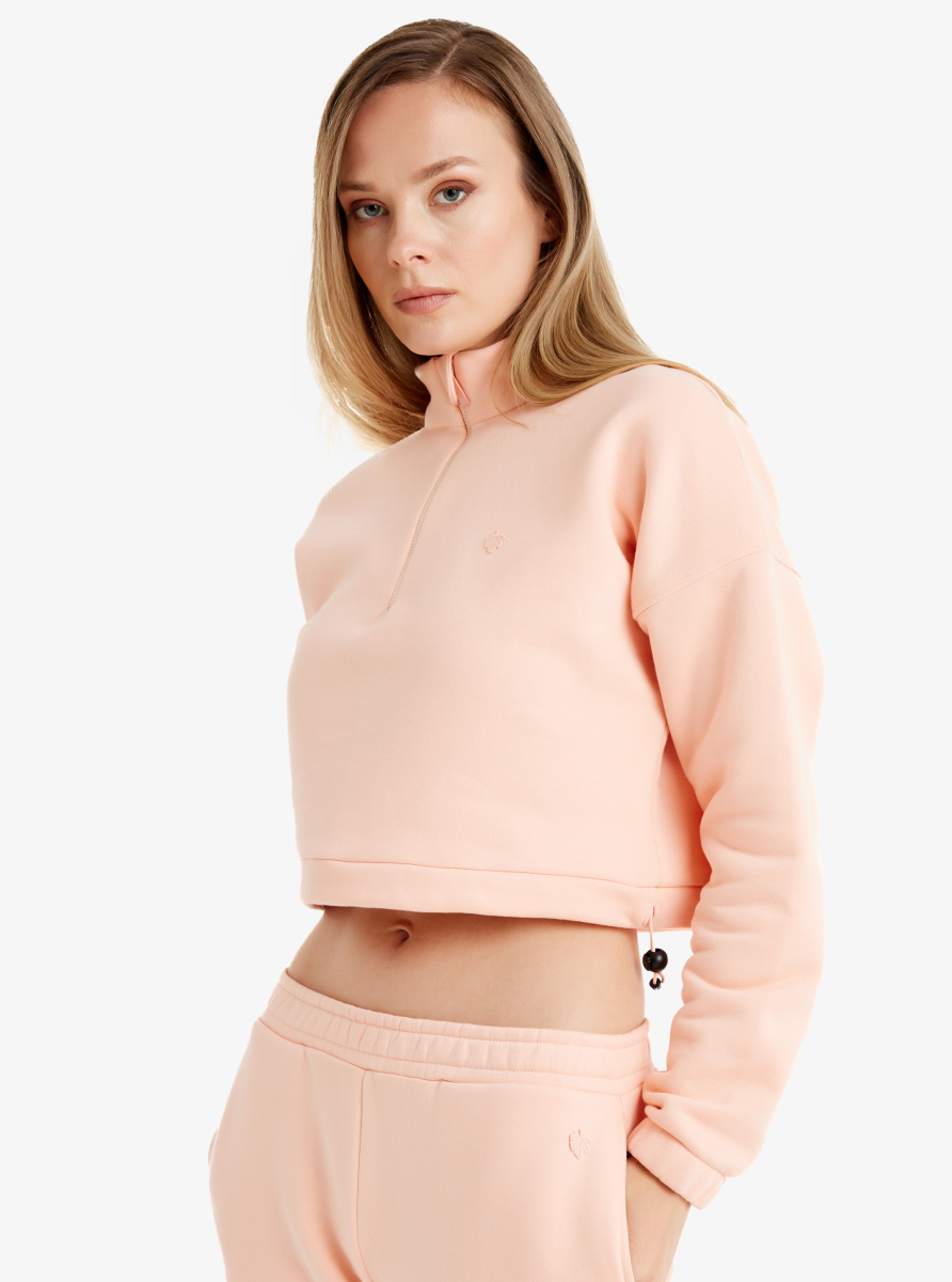 Kadın Sweatshirt 60462 - Şeftali - 1