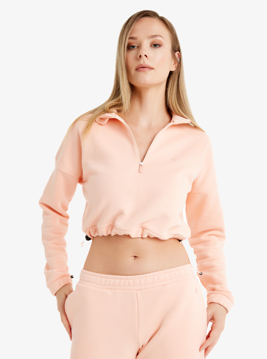 Kadın Sweatshirt 60462 - Şeftali - 3