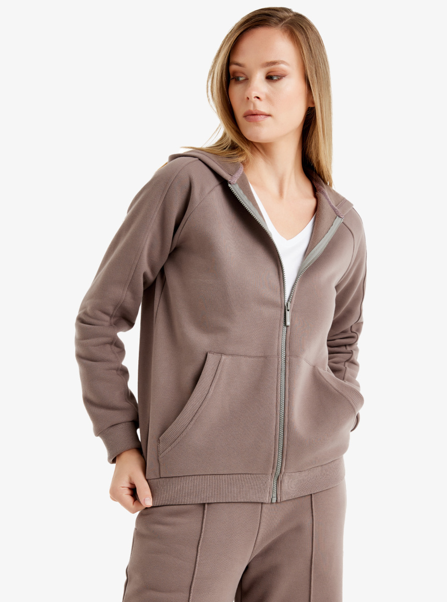 Kadın Sweatshirt 60463 - Vizon - 1