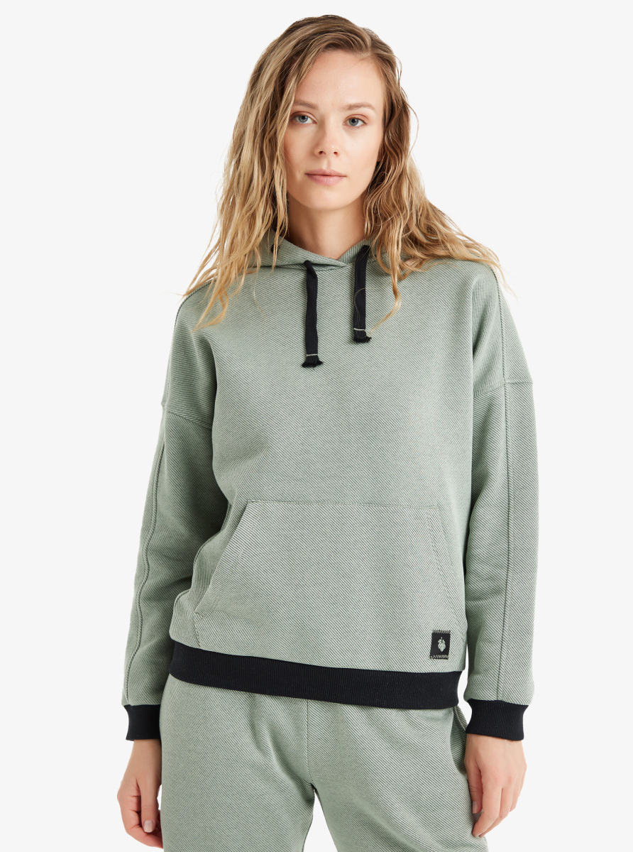 Kadın Sweatshirt 60479 - Yeşil - Blackspade