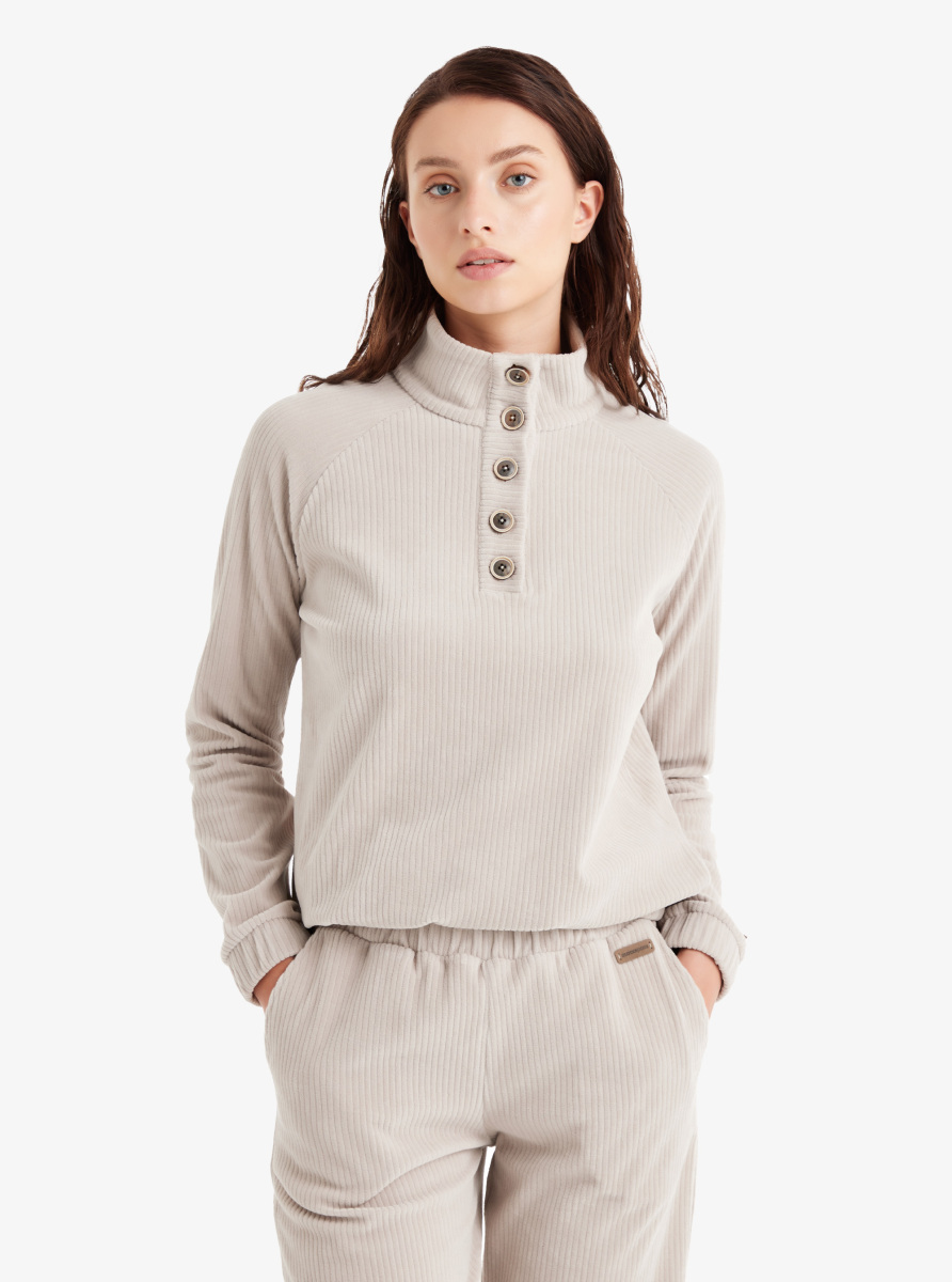 Kadın Sweatshirt 60508 - Krem - 2