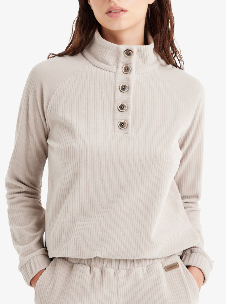 Kadın Sweatshirt 60508 - Krem - Blackspade