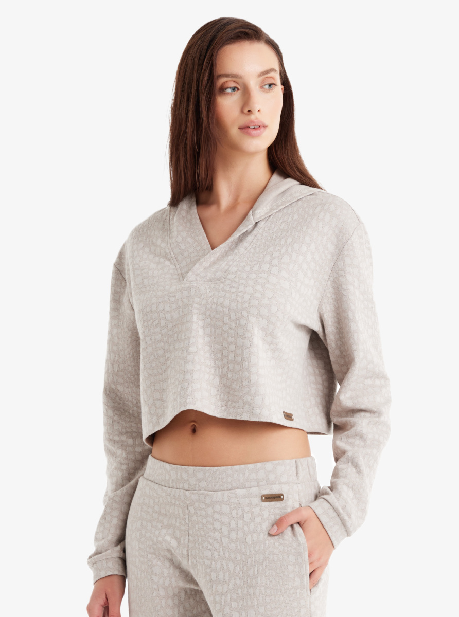 Kadın Sweatshirt 60510 - Krem - 1