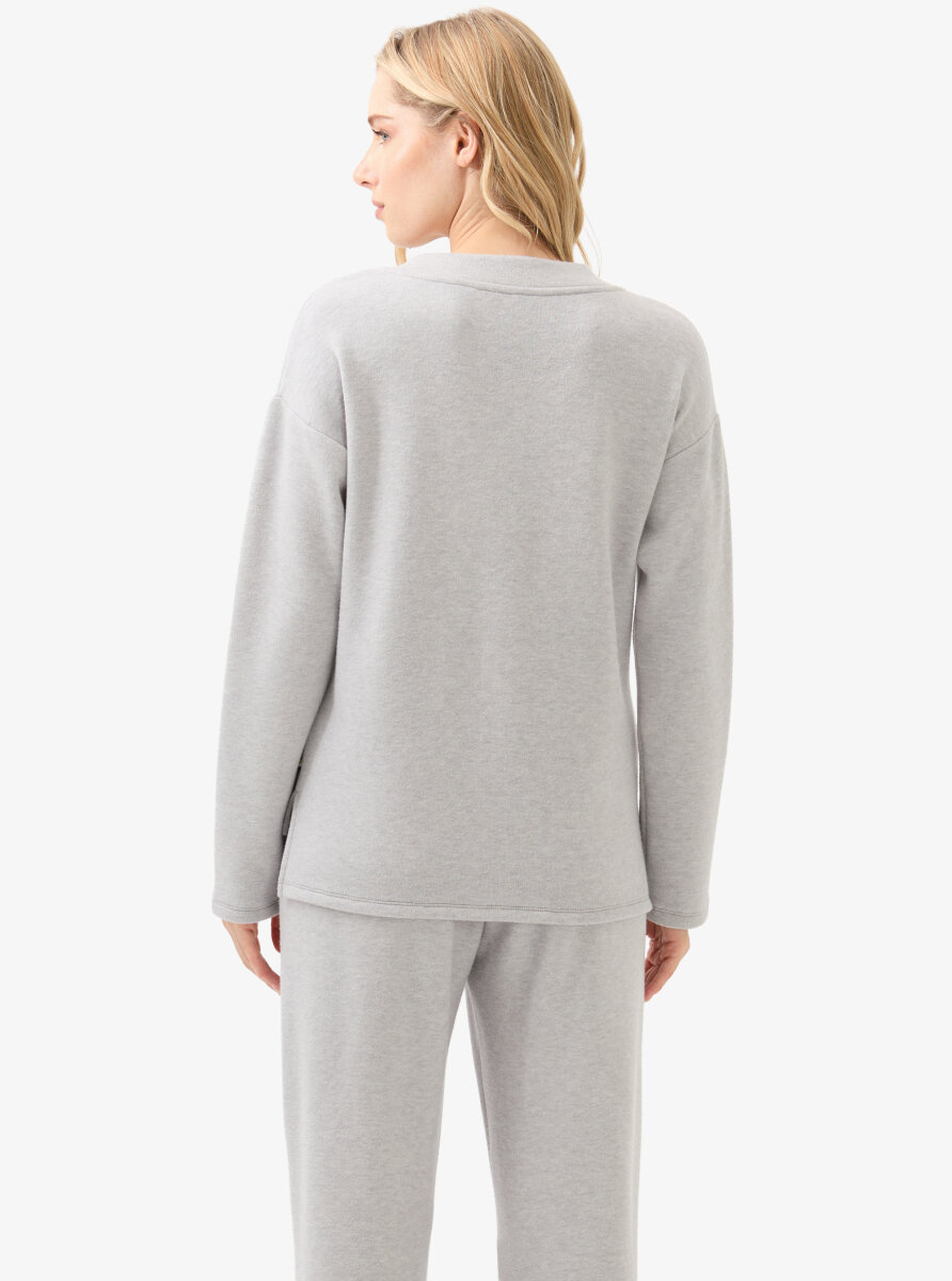 Kadın Sweatshirt 60595 - Gri Melanj - 2
