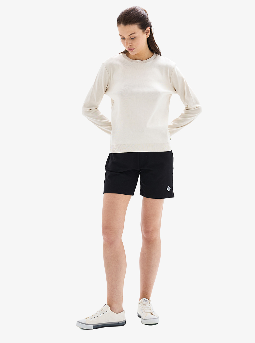 Kadın Sweatshirt 60631 - Krem - Blackspade