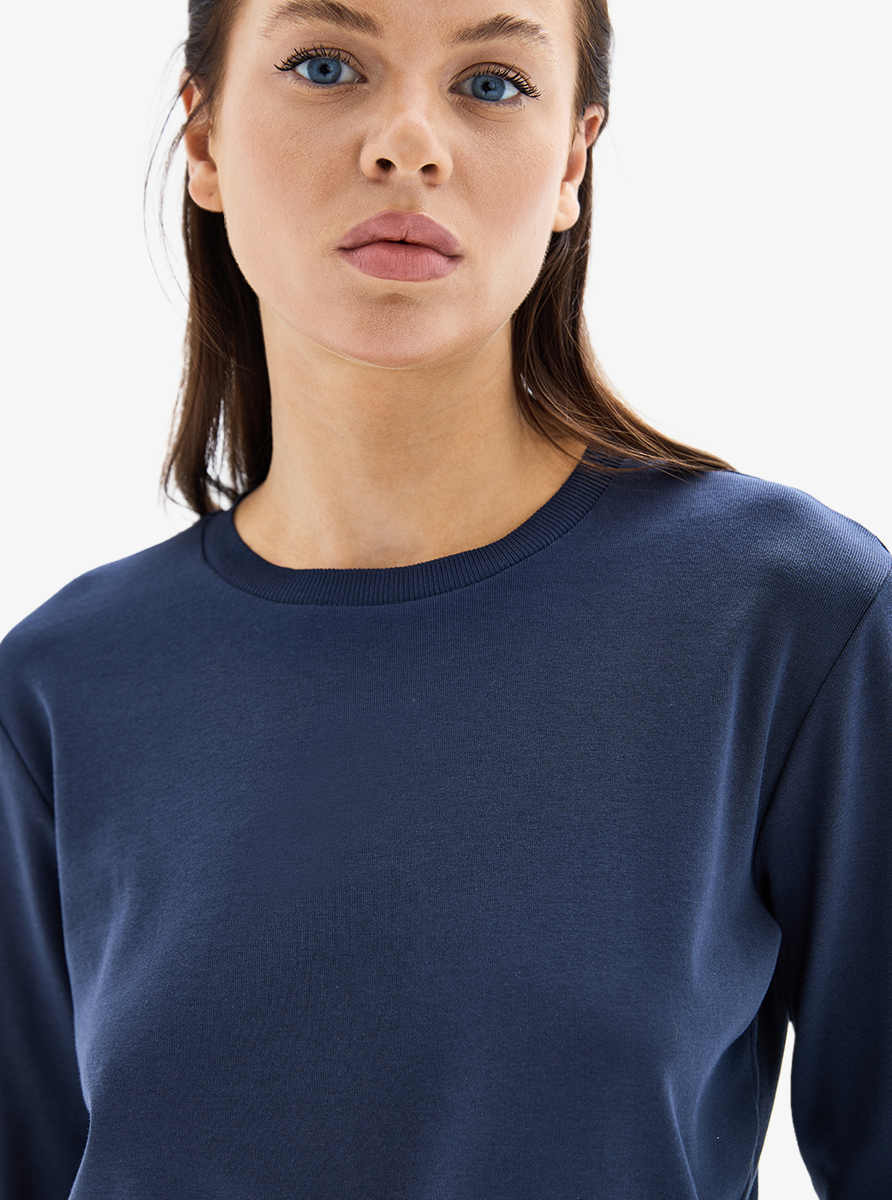 Kadın Sweatshirt 60631 - Lacivert - 1