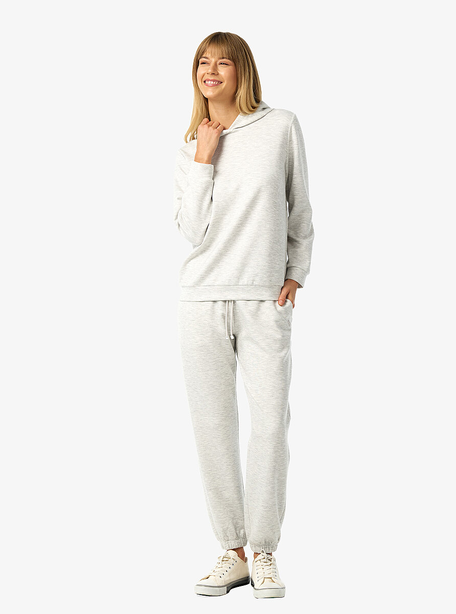 Kadın Sweatshirt 60673 - Gri Melanj - 3