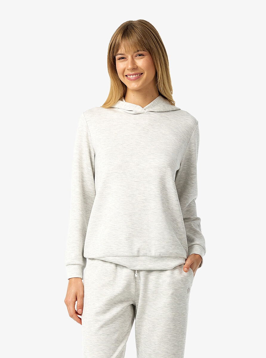 Kadın Sweatshirt 60673 - Gri Melanj - Blackspade