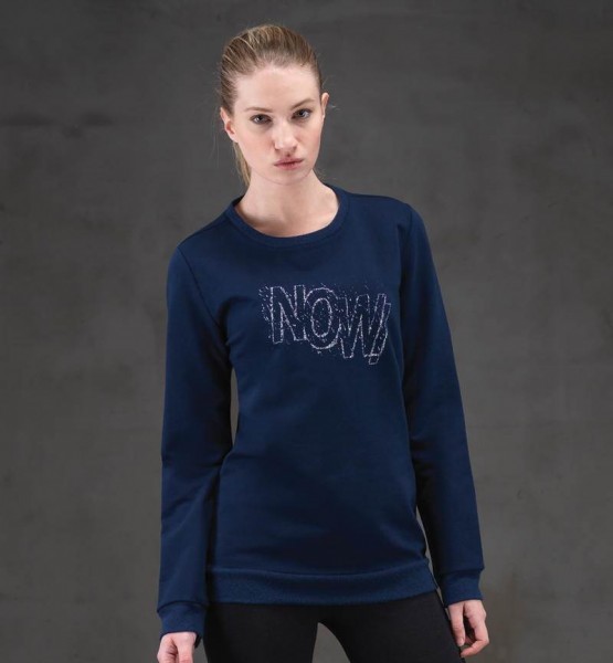 Kadın Sweatshirt - 6684 - Lacivert - 1