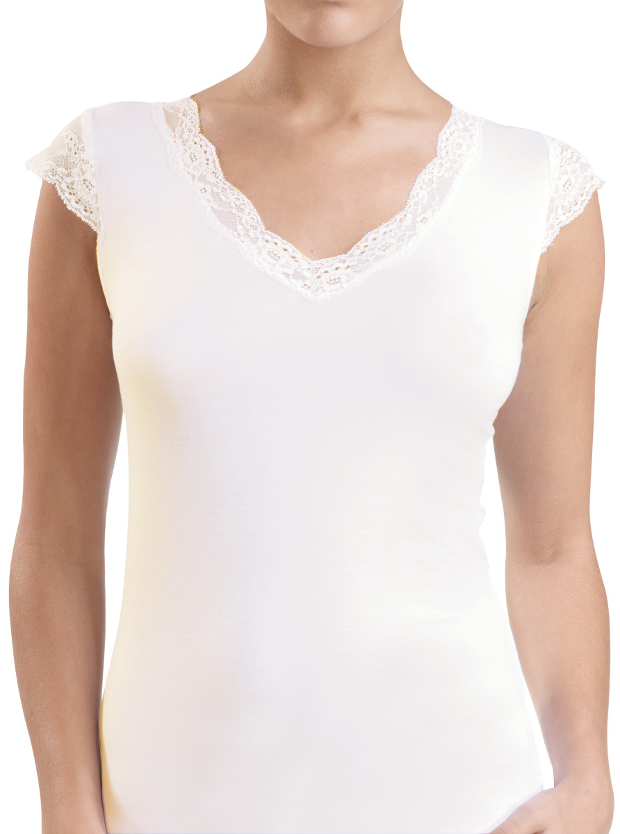 Kadın T-Shirt 1348 - Krem - 1