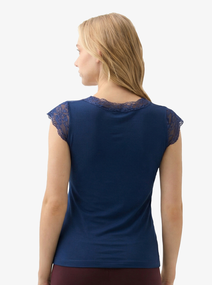 Kadın Modal Elastan T-Shirt 1348 - Lacivert