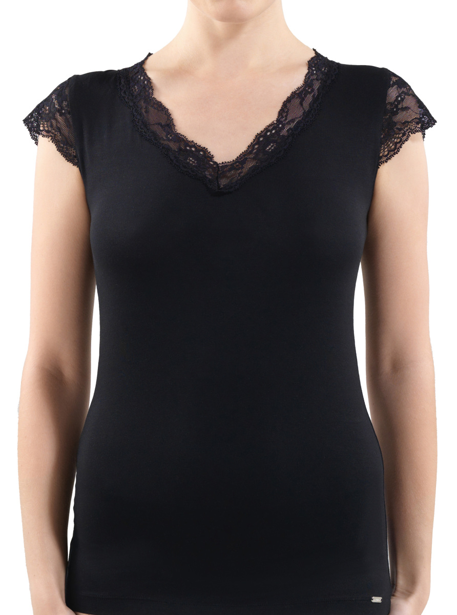 Kadın T-Shirt 1348 - Siyah - 1