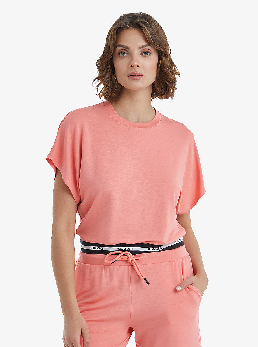 Kadın T-Shirt 51317 - Mercan - Blackspade