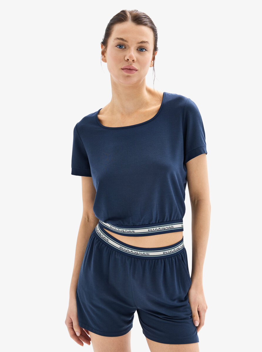 Kadın T-Shirt 52013 - Lacivert - 4