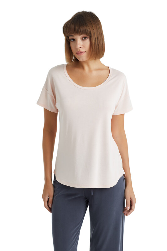 Kadın T-Shirt 60255 - Pembe - 6