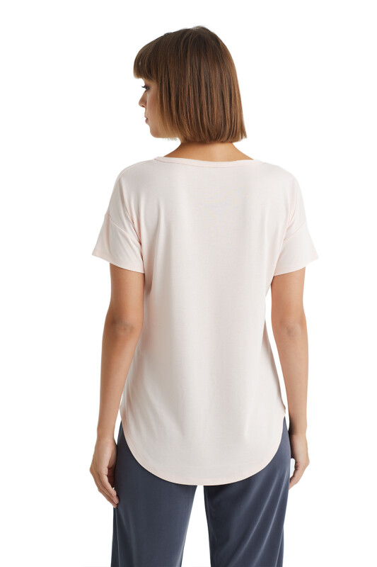 Kadın T-Shirt 60255 - Pembe - 5
