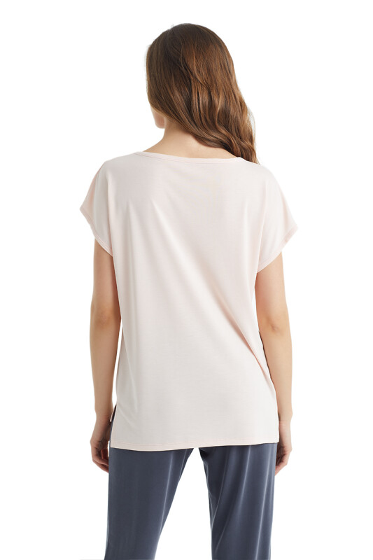 Kadın T-Shirt 60256 - Pembe - 5