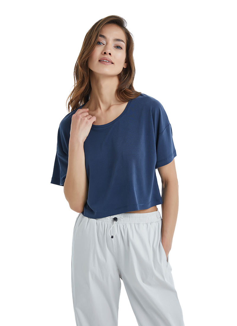 Kadın T-Shirt 60399 - Marin Mavi - 3