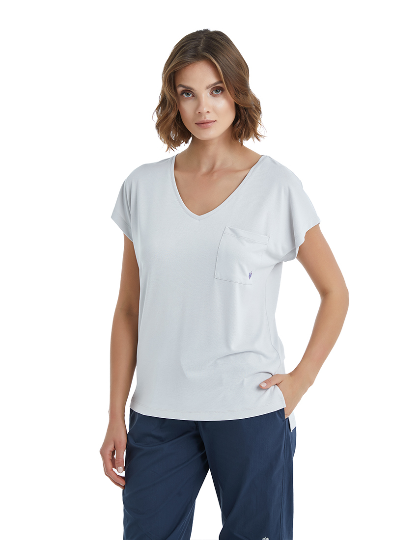 Kadın T-Shirt 60400 - Gri - 4