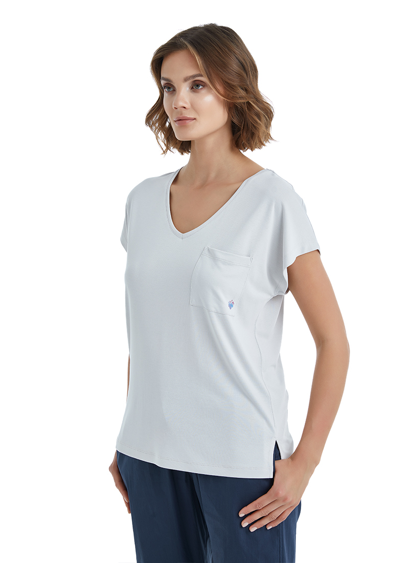 Kadın T-Shirt 60400 - Gri - 3