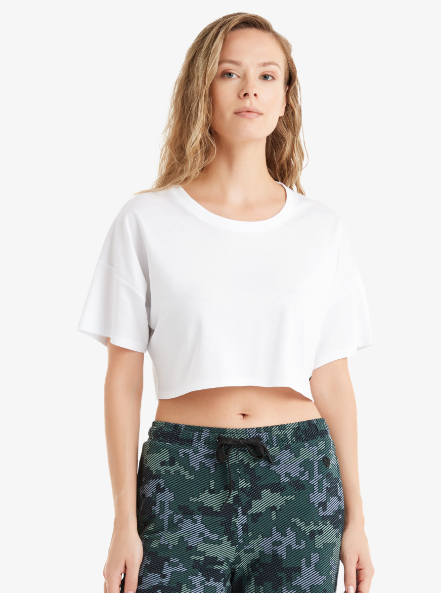 Kadın T-Shirt 60470 - Beyaz - Blackspade