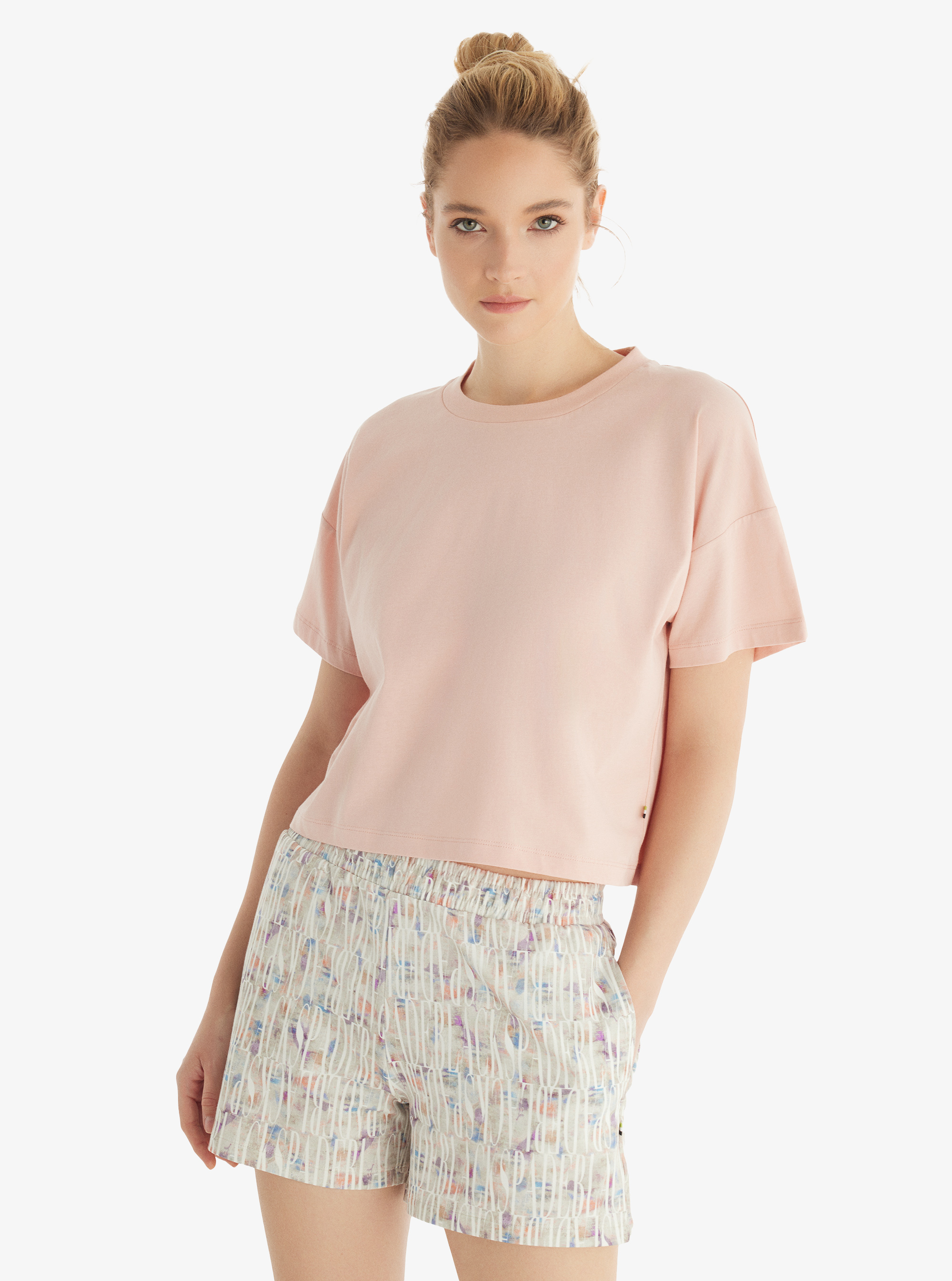 Kadın T-Shirt 60552 - Pembe - 1