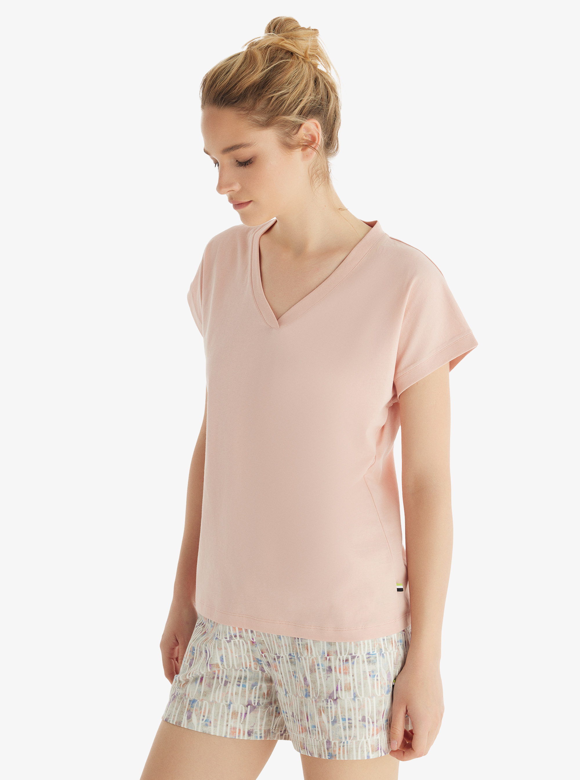 Kadın T-Shirt 60553 - Pembe - 1