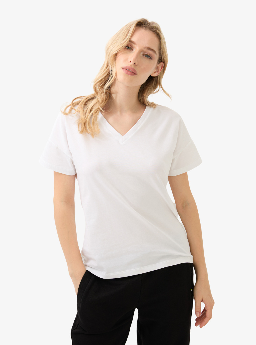 Kadın T-Shirt 60584 - Beyaz - 1